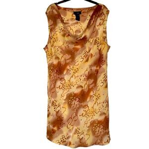 5/15 Sleeveless Rag shift dress yellow tan 24W